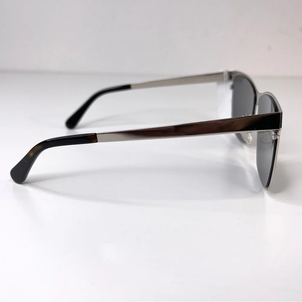 STELLA MCCARTNEY Brushed Silver Frame NEW Gray Gradient Lens Sunglasses
